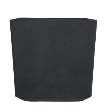 Vaso Quadrato Nero in Poliresina ad Alta Densità Mista a Polvere di Pietra, per Interni ed Esterni Vaso Quadrato Nero in Poliresina ad Alta Densità Mista a Polvere di Pietra, per Interni ed Esterni