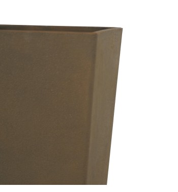 Vaso Pilone Marrone in Poliresina Mista a Polvere di Pietra, per Interni ed Esterni Vaso Pilone Marrone in Poliresina Mista a Polvere di Pietra, per Interni ed Esterni