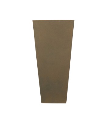 Vaso Pilone Marrone in Poliresina Mista a Polvere di Pietra, per Interni ed Esterni Vaso Pilone Marrone in Poliresina Mista a Polvere di Pietra, per Interni ed Esterni