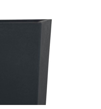 Vaso Grigio Metallizzato in Poliresina Mista a Polvere di Pietra, Uso Interno/Esterno