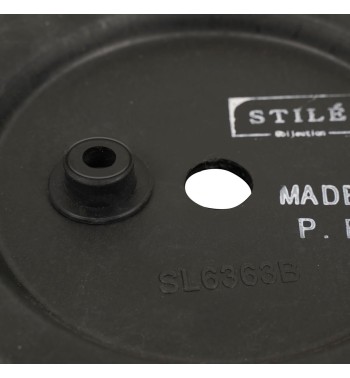 Vaso Grigio Metallizzato in Poliresina Mista a Polvere di Pietra, Uso Interno/Esterno