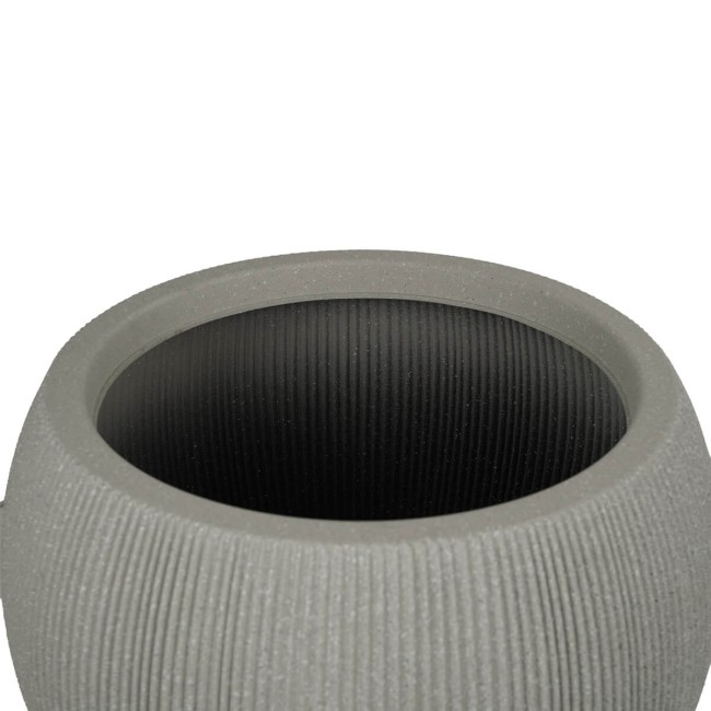 Vaso Beige a Forma Sferica in HDPE, per Interni ed Esterni