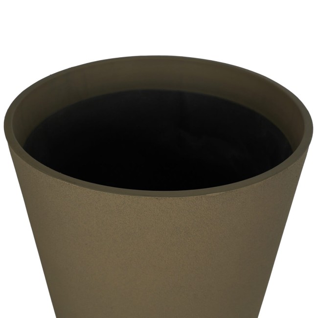 Vaso Marrone in Poliresina Mista a Polvere di Pietra, Uso Interno ed Esterno