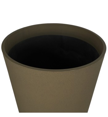 Vaso Marrone in Poliresina Mista a Polvere di Pietra, Uso Interno ed Esterno