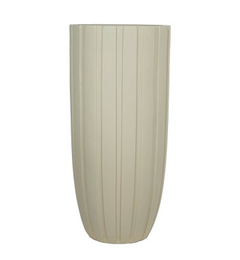 Vaso Alto in Vetroresina Taupe, Stile Moderno per Interni ed Esterni