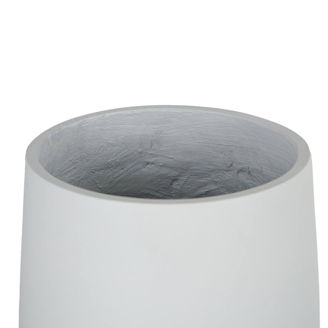 Set Tre Vasi in Ossido di Magnesio Bianco, Eleganza Minimal per Interni ed Esterni