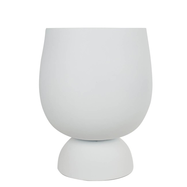 Set Tre Vasi in Ossido di Magnesio Bianco, Eleganza Minimal per Interni ed Esterni