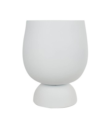 Set Tre Vasi in Ossido di Magnesio Bianco, Eleganza Minimal per Interni ed Esterni