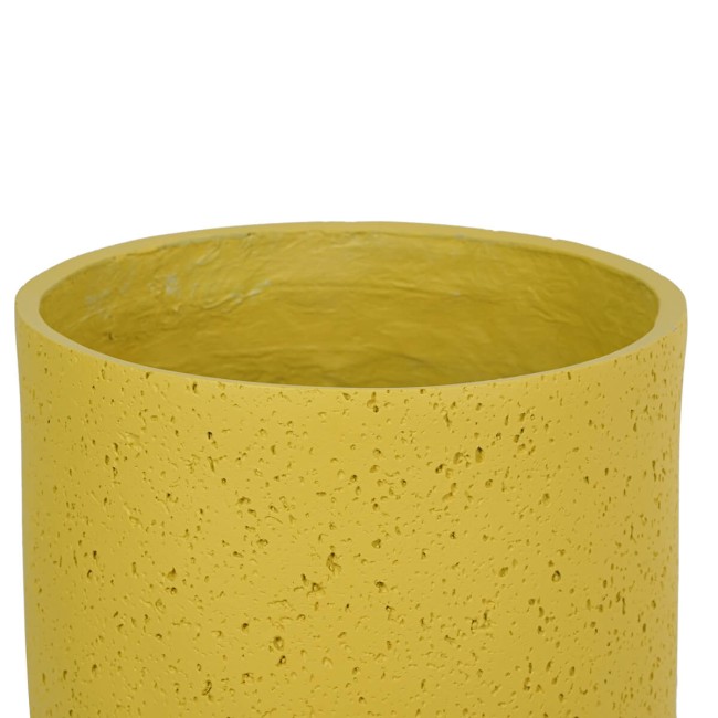 Set Tre Vasi in Ossido di Magnesio Colore Senape, per Interno ed Esterno