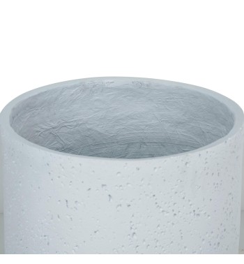 Set Tre Vasi in Ossido di Magnesio Bianchi, Uso Interno ed Esterno