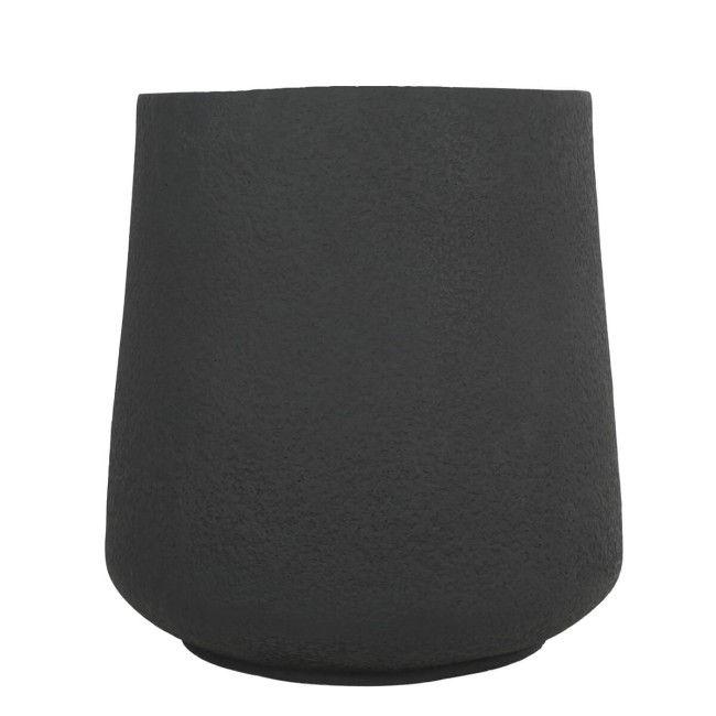 Set Due Vasi Neri in Ossido di Magnesio, Uso per Interni ed Esterni