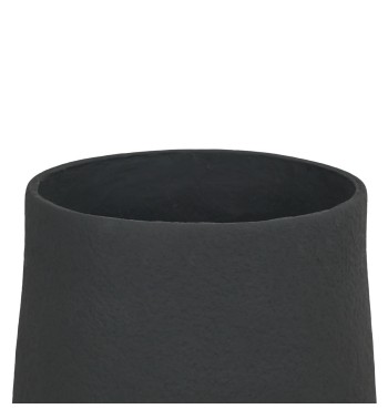 Set Due Vasi Neri in Ossido di Magnesio, Uso per Interni ed Esterni