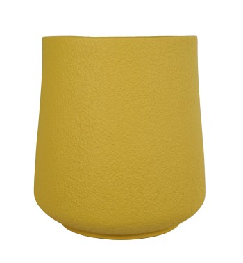 Set Due Vasi in Ossido di Magnesio Senape, per Interni ed Esterni