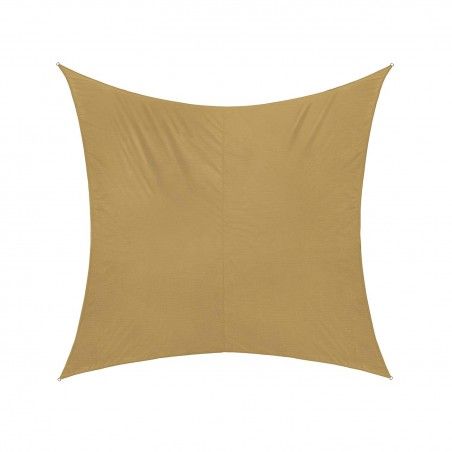 Vela Quadrata in Poliestere, Parasole Completo di Anelli 5 mt Tortora Vela Quadrata in Poliestere, Parasole Completo di Anelli 5 mt Tortora