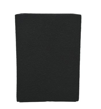 Set Due Vasi Rettangolari Nero in Ossido di Magnesio, per Interni ed Esterni,