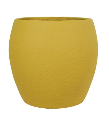 Set Tre Vasi in Ossido di Magnesio Senape, per Interni ed Esterni