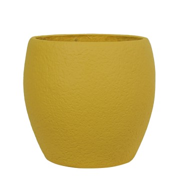 Set Tre Vasi in Ossido di Magnesio Senape, per Interni ed Esterni