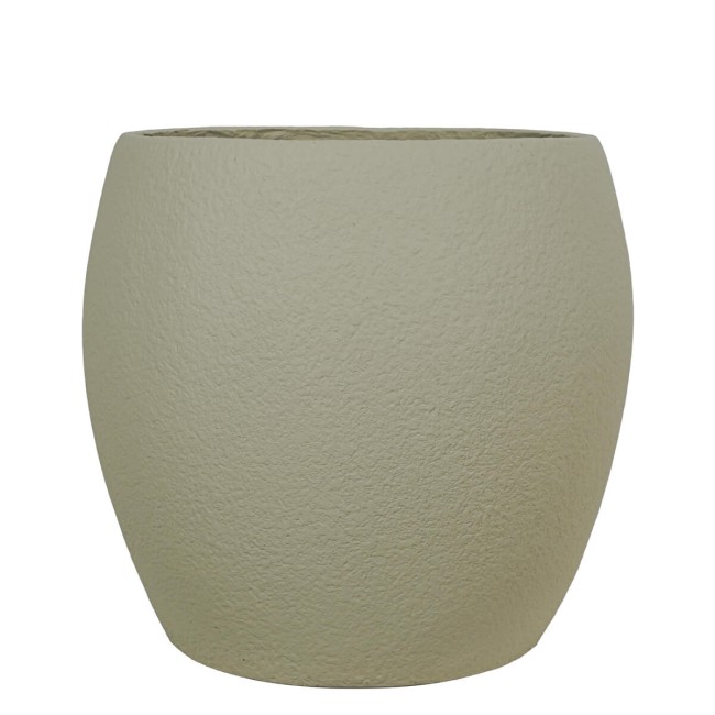 Set Tre Vasi in Ossido di Magnesio Taupe, per Interni ed Esterni