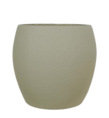 Set Tre Vasi in Ossido di Magnesio Taupe, per Interni ed Esterni