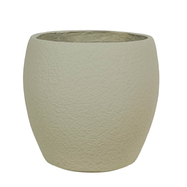 Set Tre Vasi in Ossido di Magnesio Taupe, per Interni ed Esterni