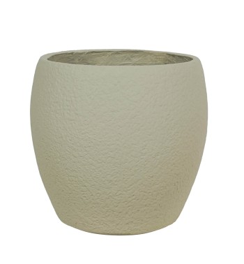 Set Tre Vasi in Ossido di Magnesio Taupe, per Interni ed Esterni