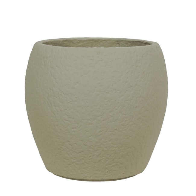 Set Tre Vasi in Ossido di Magnesio Taupe, per Interni ed Esterni