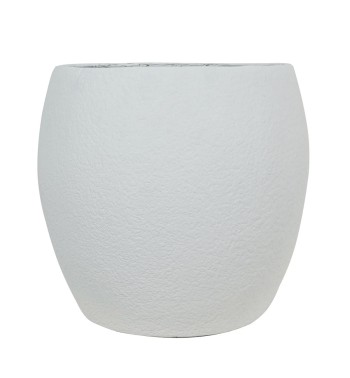 Set Tre Vasi in Ossido di Magnesio Bianco, per Interni ed Esterni