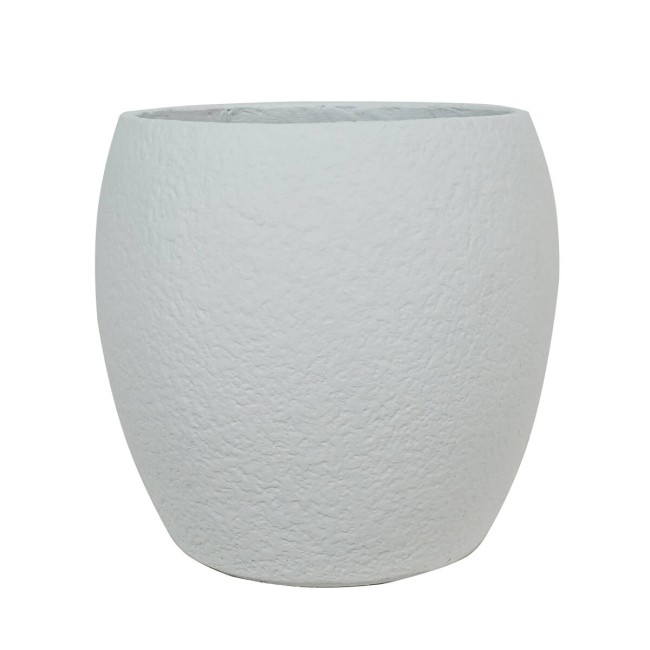 Set Tre Vasi in Ossido di Magnesio Bianco, per Interni ed Esterni