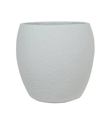 Set Tre Vasi in Ossido di Magnesio Bianco, per Interni ed Esterni