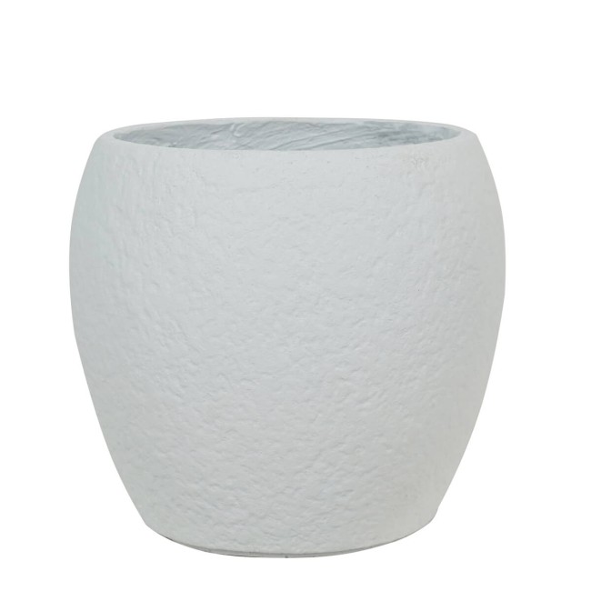 Set Tre Vasi in Ossido di Magnesio Bianco, per Interni ed Esterni