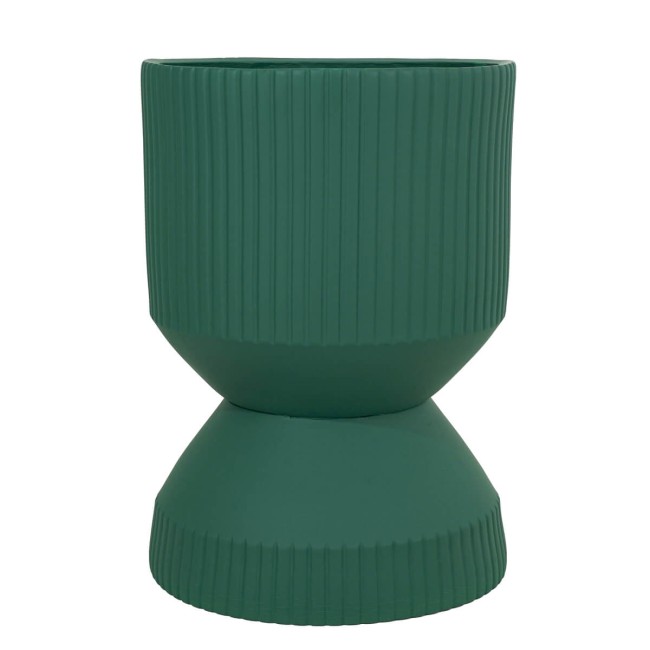 Set Due Vasi in Ossido di Magnesio Verde, per Interni ed Esterni