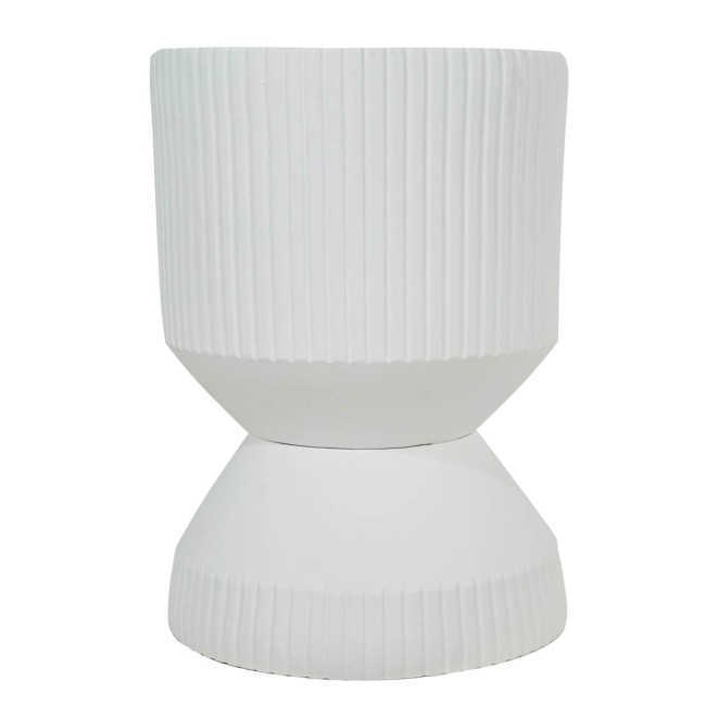 Set Due Vasi in Ossido di Magnesio Bianco, per Interni ed Esterni