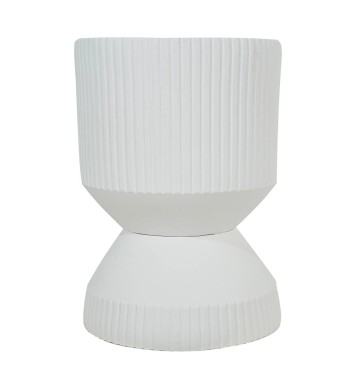 Set Due Vasi in Ossido di Magnesio Bianco, per Interni ed Esterni