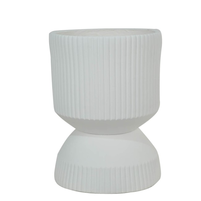 Set Due Vasi in Ossido di Magnesio Bianco, per Interni ed Esterni