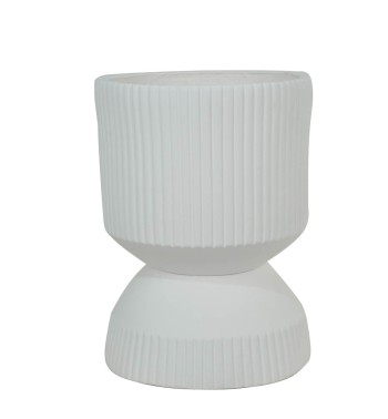 Set Due Vasi in Ossido di Magnesio Bianco, per Interni ed Esterni