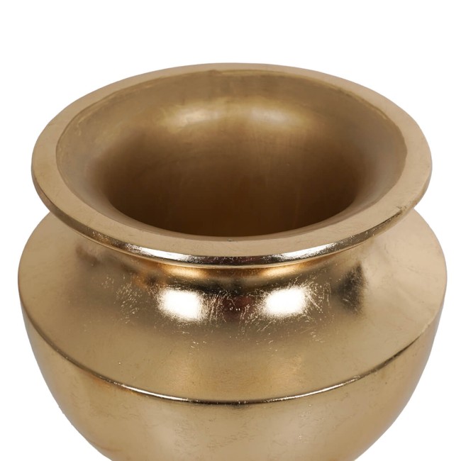 Vaso in Vetroresina Oro, Eleganza Vintage per Interni ed Esterni