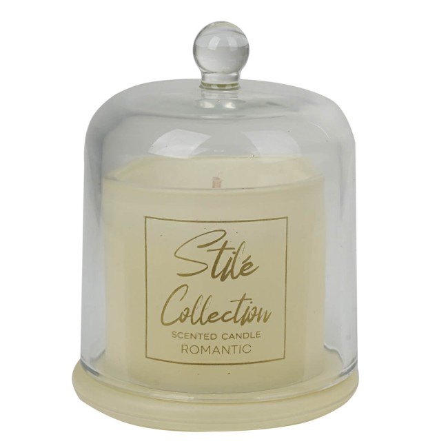 Candela Profumata con Cloche in Vetro Romantic