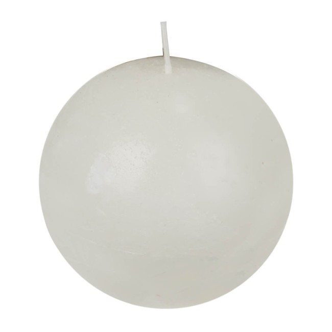 Candela Profumata Bianca a Sfera D.8 cm