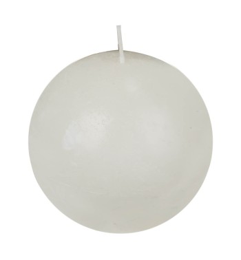 Candela Profumata Bianca a Sfera D.8 cm