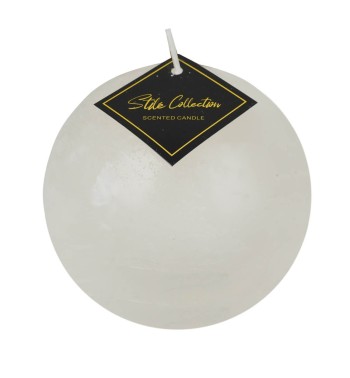 Candela Profumata Bianca a Sfera D.8 cm