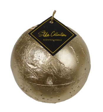 Candela Profumata Oro a Sfera D.10 cm