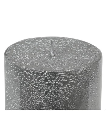 Candela Profumata Argento D.7xH.15 cm