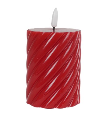 Candela Led in Cera Rossa