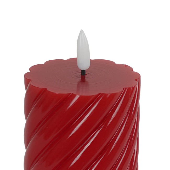 Candela Led in Cera Rossa