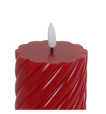 Candela Led in Cera Rossa