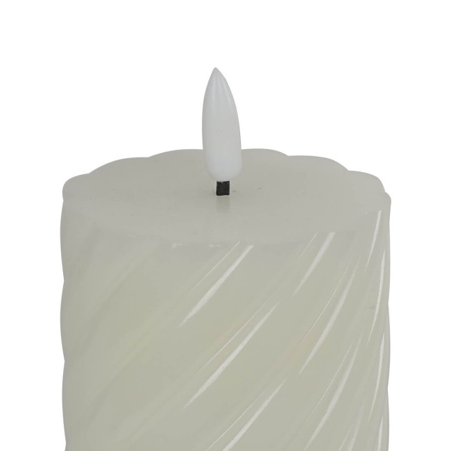 Candela Led in Cera Bianca