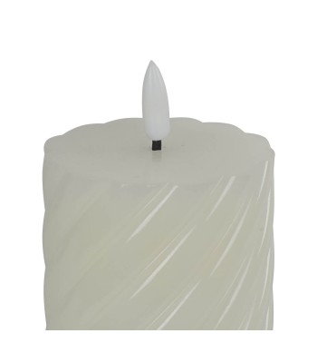 Candela Led in Cera Bianca