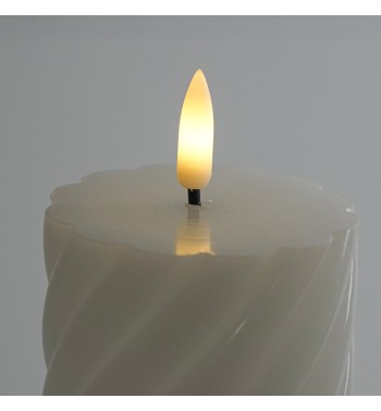 Candela Led in Cera Bianca