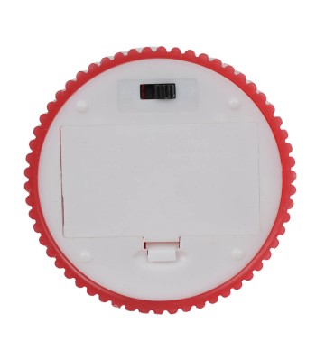 Candela Led Rigata in Cera Rossa