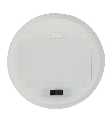 Candela Led Bianca in Cera Rigata